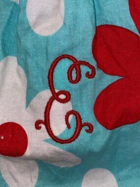 E Monogram Handmade Floral Dress